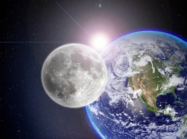 月と太陽と地球